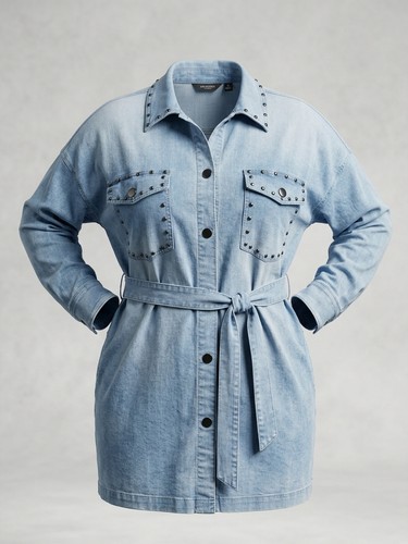 Women studded denim - studded, jacket